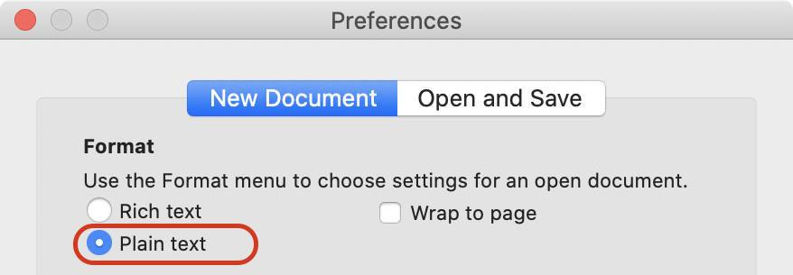 macbook plain text editor